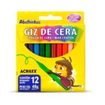 giz de cera Acrilex 12 cores
