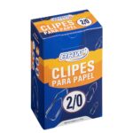 Clips de papel 2/0 galvanizados