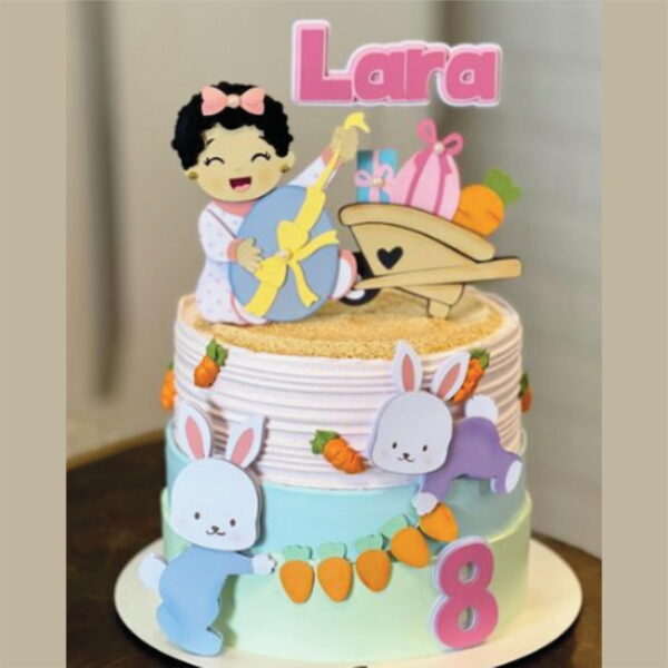 Topo de bolo Páscoa Menina Bebê decorativo