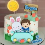 Topo de bolo Páscoa Menina Bebê decorativo