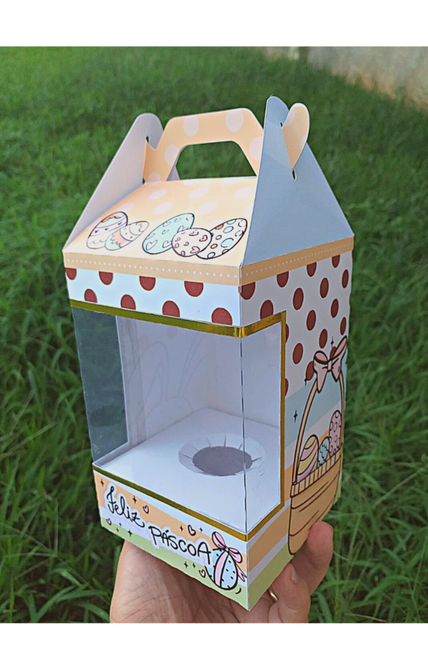 Caixa Páscoa com Visor para Ovo de 150g