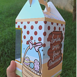 Caixa Páscoa com Visor para Ovo de 150g