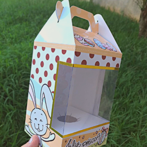 Caixa Páscoa com Visor para Ovo de 150g