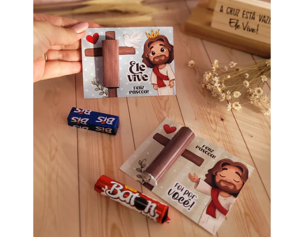 500 Card Páscoa para Baton ou Bis