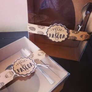 Template de caixa temática de Páscoa
