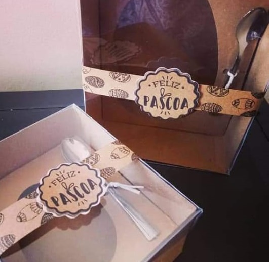 Template de caixa temática de Páscoa
