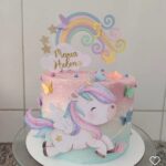 Arquivo de corte topo de bolo unicórnio