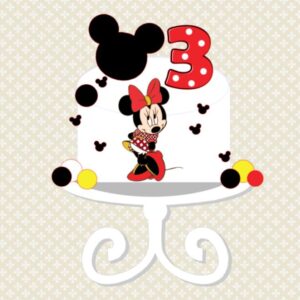 topo de bolo Minnie decoração