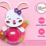 "coelho de Páscoa com esfera acrílica"