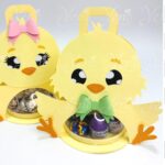 "Porta bombom de papel pintinho"