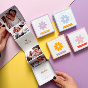 "Caixinha de fotos personalizada para presente Dia das Mães"