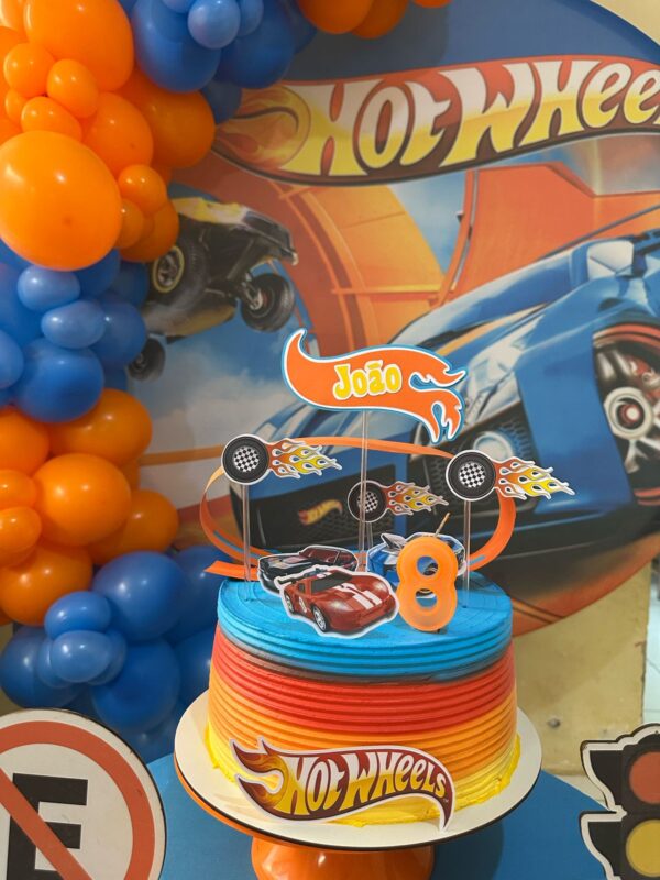 hotwhells Topo de bolo Hot Wheels personalizado
