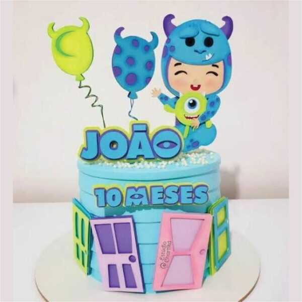 Topo de Bolo Monstros Sa Baby Topo de bolo Monstro SA Cute