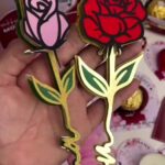 "Rosa flor corte digital"