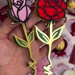 "Rosa flor corte digital"