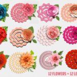 molde digital flores para silhouette