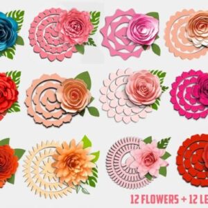molde digital flores para silhouette