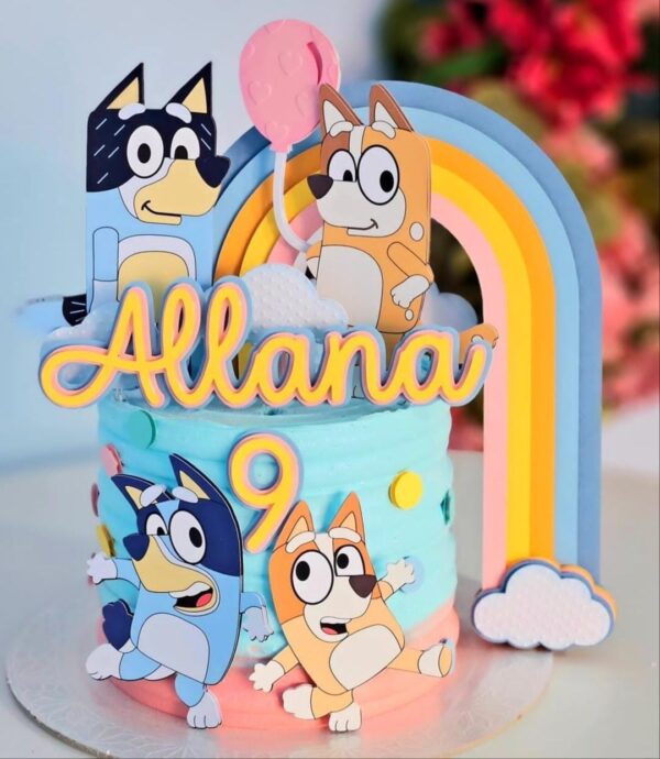 topo bolo bluey topo de bolo bluey personalizado