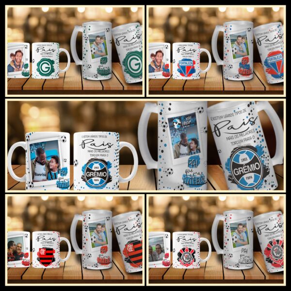 arte para caneca de chopp dia dos pais