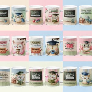 arte digital caneca dia dos professores