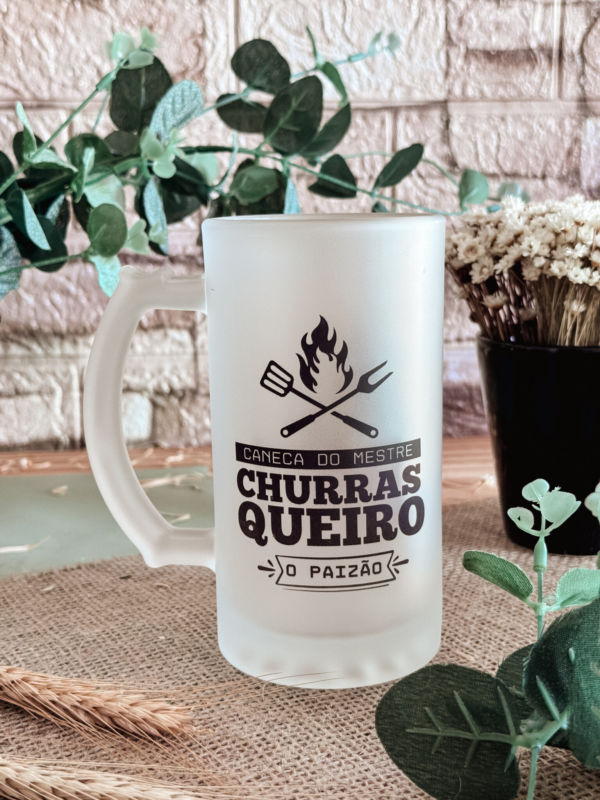 caneca de chopp mestre churrasqueiro paizão
