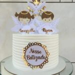 topo de bolo batizado anjinho