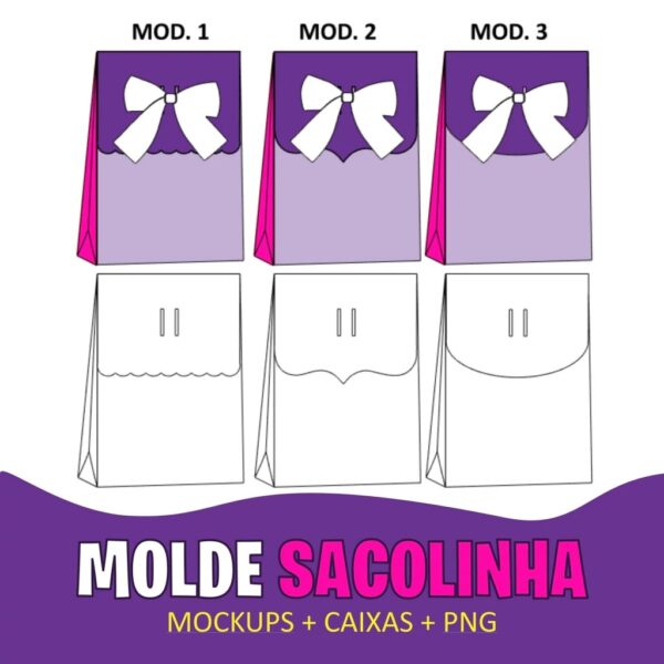 “molde sacolinha studio png”