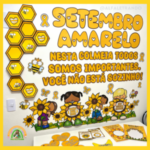 painel interativo setembro amarelo com frases motivacionais