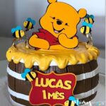 topo de bolo ursinho pooh aniversário infantil