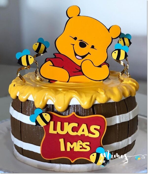 topoboloursinhopooh topo de bolo ursinho pooh aniversário infantil