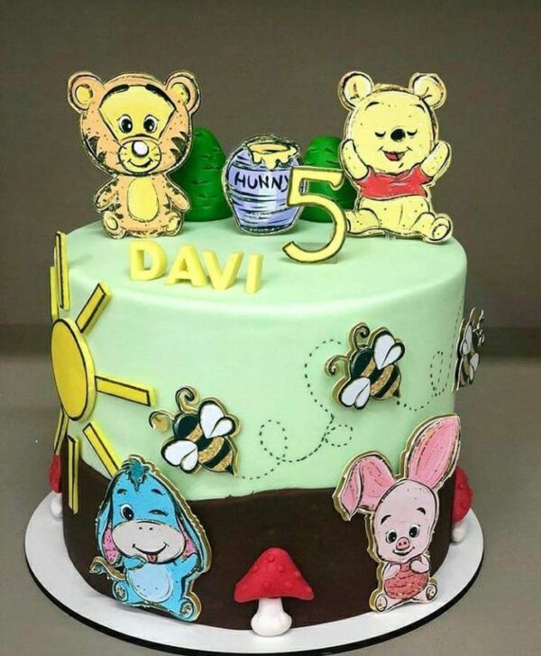 ursinhopoohtopo3d topo de bolo ursinho pooh aniversário infantil