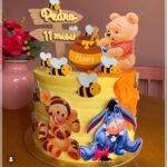 topo de bolo ursinho pooh aniversário infantil