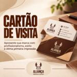 Cartão de visita personalizado na Aliança Personalização em Boa Esperança MG
