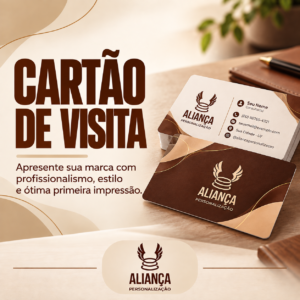 Cartão de visita personalizado na Aliança Personalização em Boa Esperança MG