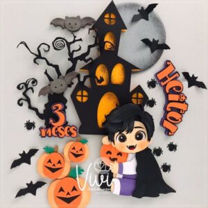 topo de bolo halloween infantil personalizado