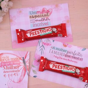 Card Chocolate arquivo dia da mulher personalizado