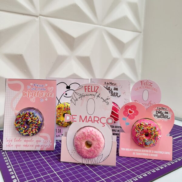 Arquivo Corte Dia da Mulher Kit Donuts Personalizado