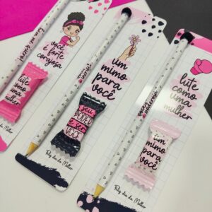 Kit Digital Lápis e Mensagem – Utilidades Femininas Dia da Mulher