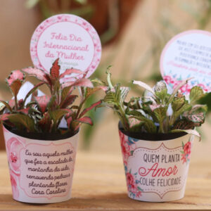 PORTA SUCULENTA E TAG DIA DA MULHER