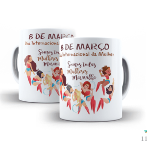 Caneca Mulher Maravilha Dia da Mulher Personalizada