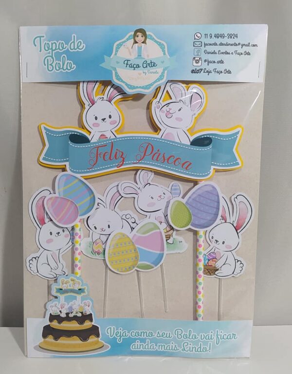 Topo de bolo páscoa para imprimir