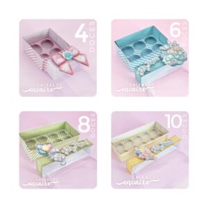 Kit Digital Arquivo de Corte Festa Silhouette Caixa para Chocolates Páscoa Grátis para Imprimir