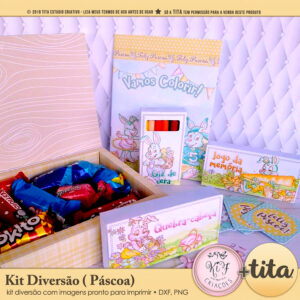 Páscoa Divertida Jogos e Caixa Bombom Silhouette, kits para imprimir