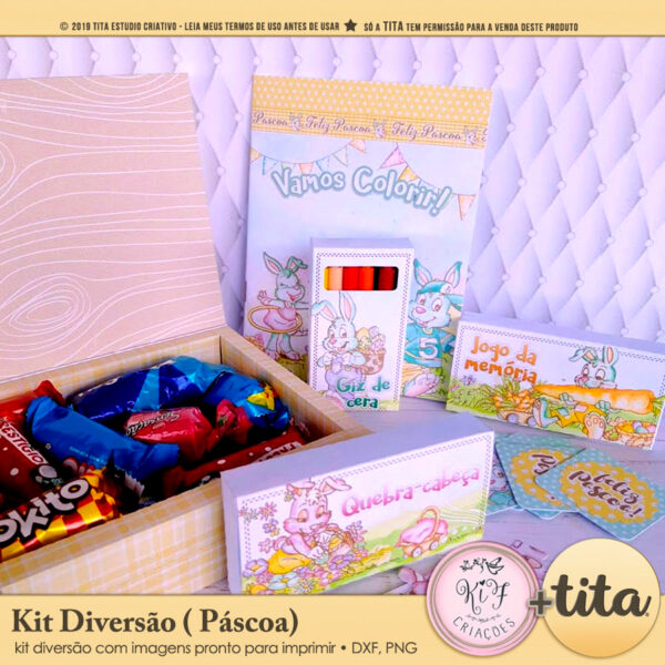 Páscoa Divertida Jogos e Caixa Bombom Silhouette, kits para imprimir