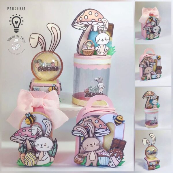 Arquivo Corte Caixas Chocolate Páscoa Silhouette Gratuito para Imprimir