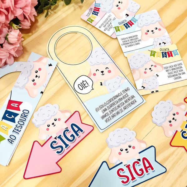 Arquivo Kit Digital Páscoa Cristã personalizado. Envio imediato após compra. Ideal para caça ao tesouro bíblica infantil e celebração especial!