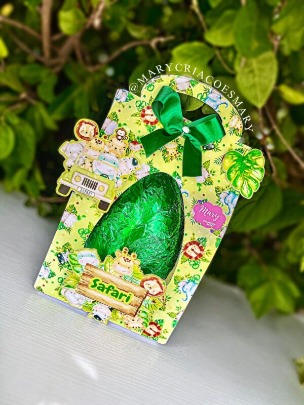 Arquivo Kit Digital Páscoa Caixa Ovo de Páscoa Safari