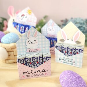 Arquivo Kit Digital Lembrancinha de Páscoa Caixinha para Mimos de Chocolate Caixinha Bis