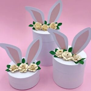 Caixinha Páscoa Redonda Personalizada Delicada