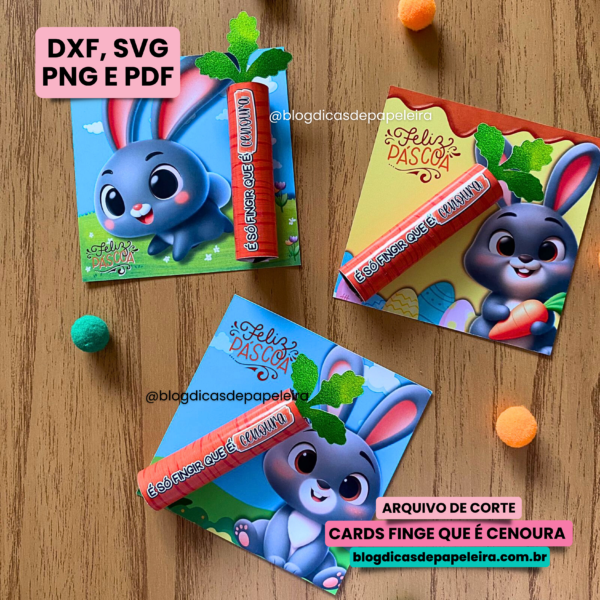 Arquivo Corte Caixa Cenoura Páscoa Silhouette